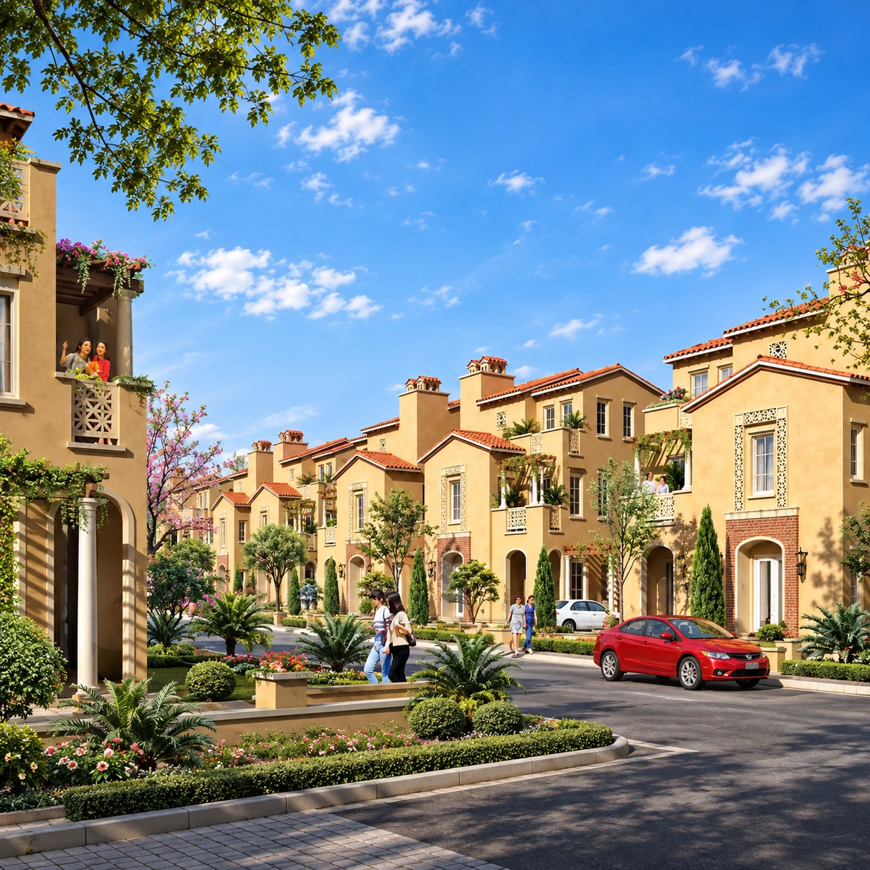 Modern luxury low-rise independent floors with contemporary architecture and green landscaped surroundings in Emaar Emerald Hills Sector 65 Gurgaon