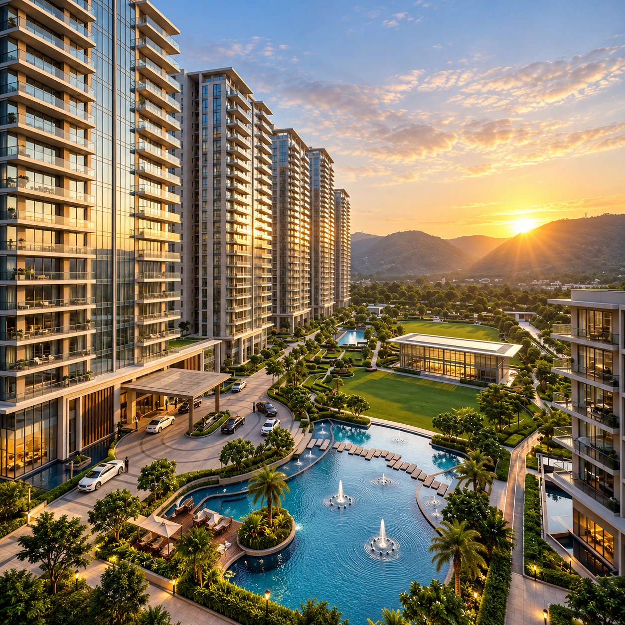 DLF Privana South Sector 76-77 Gurgaon luxury residential project featuring high-rise apartments and green landscapes